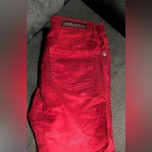 Rock & Republic Poison Red Corduroy Skinny Jeans
